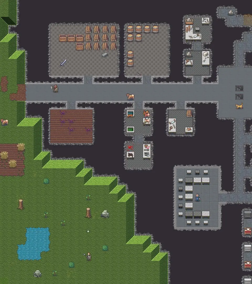 Phase 1: Initial Shelter and Resources - Dwarf Fortress screenshot